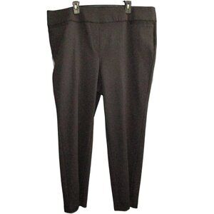 Lane Bryant Black Pull On Ponte Straight Pants Womens Size 24S Mid Rise New Tag